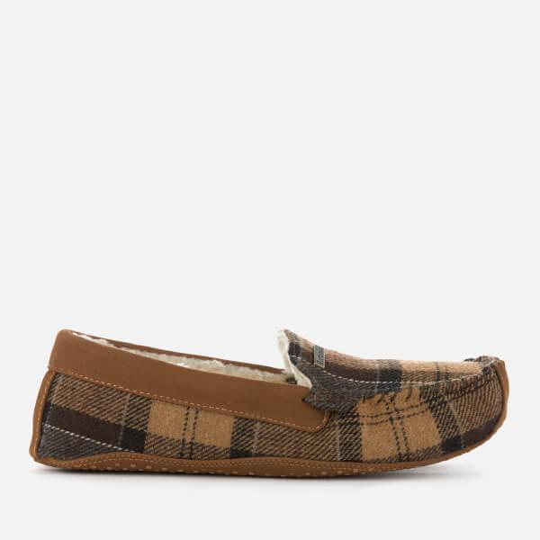 tartan moccasin slippers