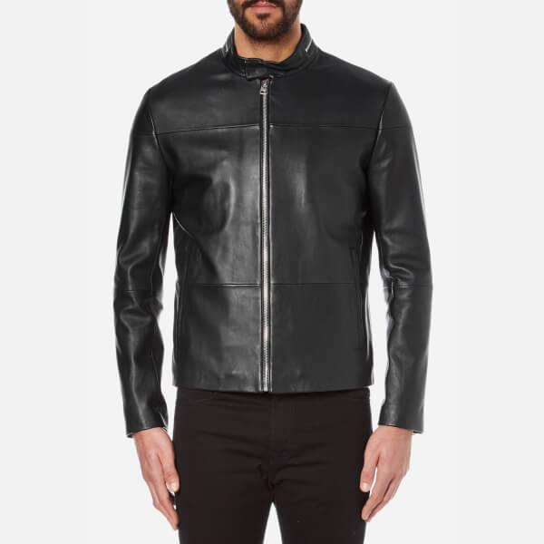 hugo boss lefox leather jacket