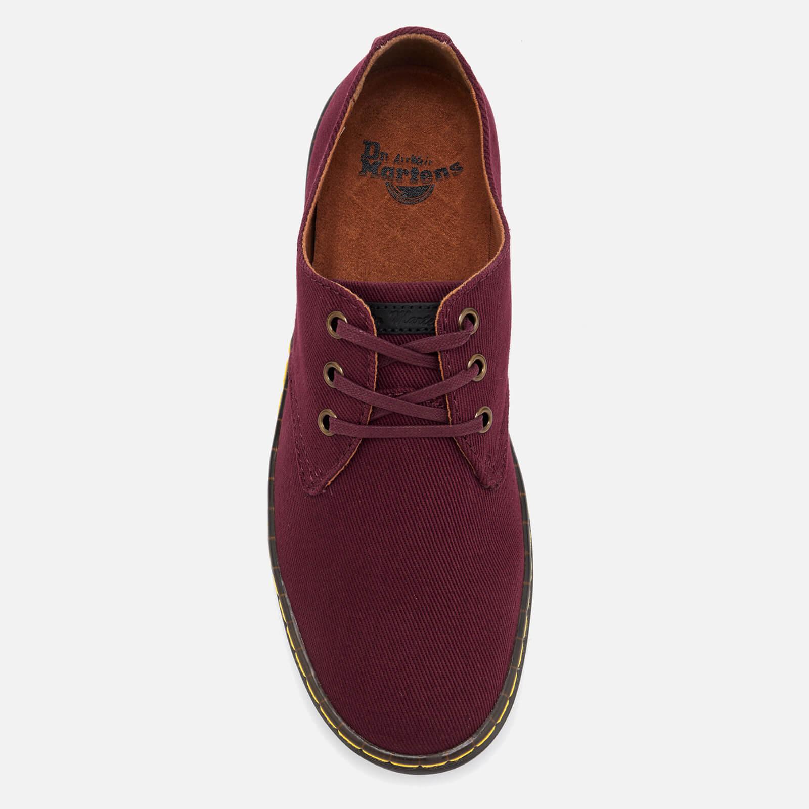 Dr. Martens Delray Overdyed Twill Canvas Lace Shoes in Burgundy (Red) for  Men | Lyst