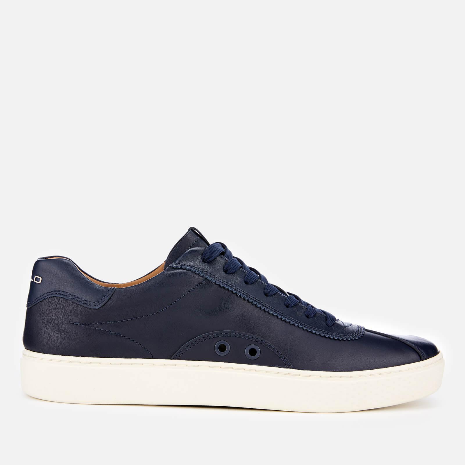 Polo Ralph Lauren Court 100 Leather Trainers in Navy (Blue) for Men - Lyst