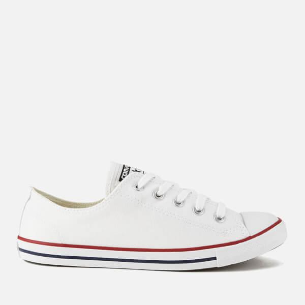 womens converse white all star dainty oxford sequins trainers