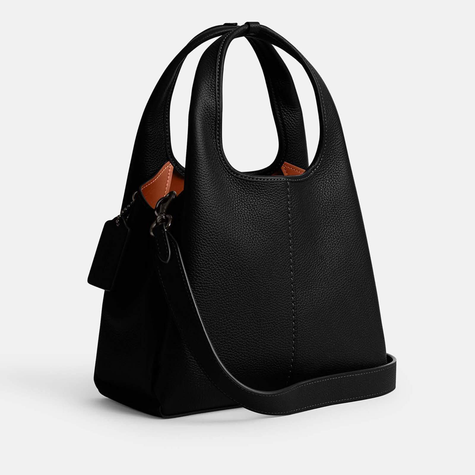 COACH Lana Polished Pebble Leather Shoulder Bag 23 in Black Lyst