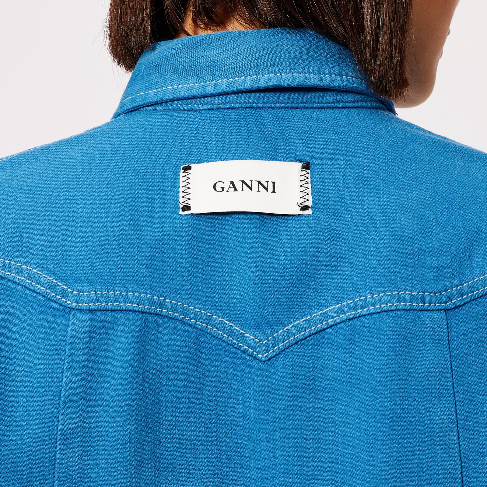 Ganni Kress Soft Denim Dress in Blue | Lyst