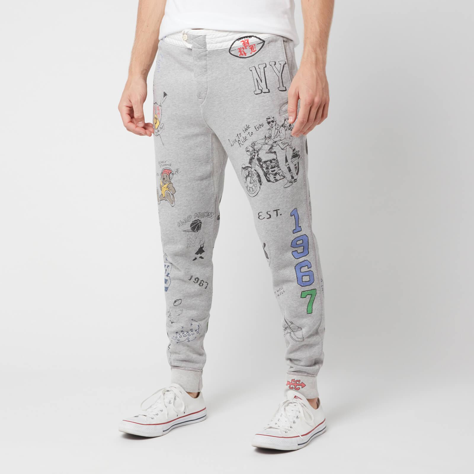 Polo Ralph Lauren Graffiti College Sweatpants in Grey for Men | Lyst UK