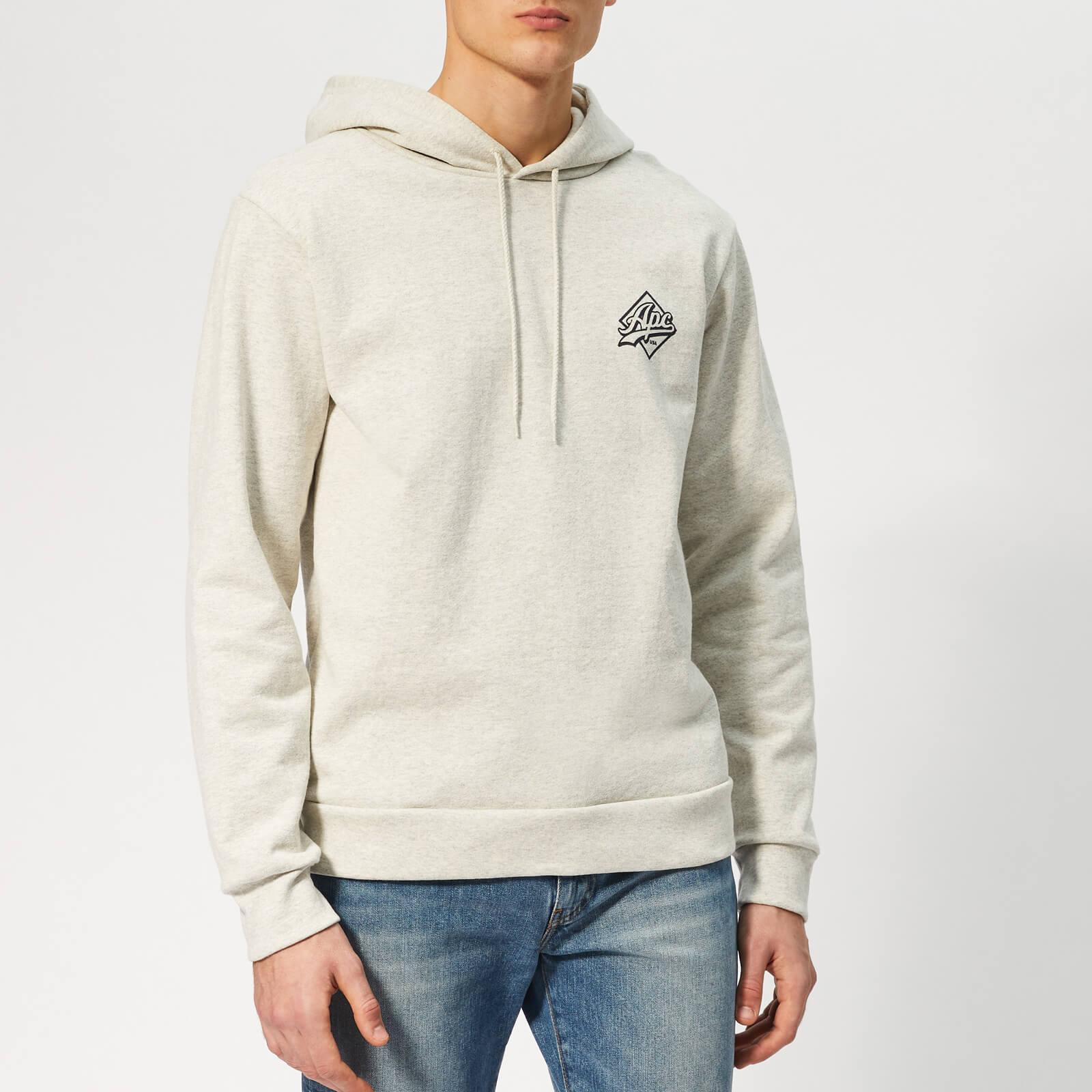 A.P.C. Cotton Aston Hoodie in White for Men - Lyst