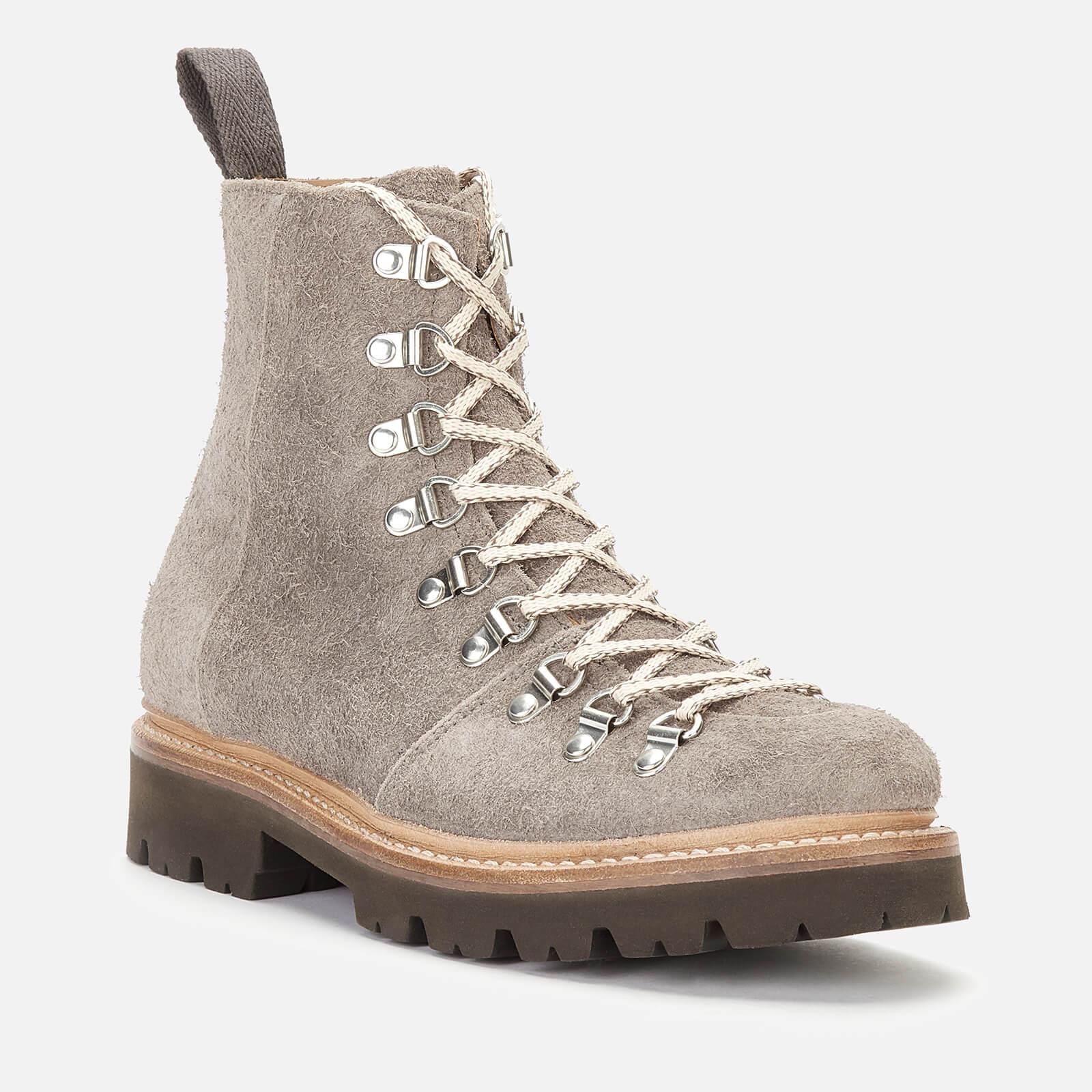 Grenson Nanette Suede Hiking Style Boots in Grey (Gray) - Lyst