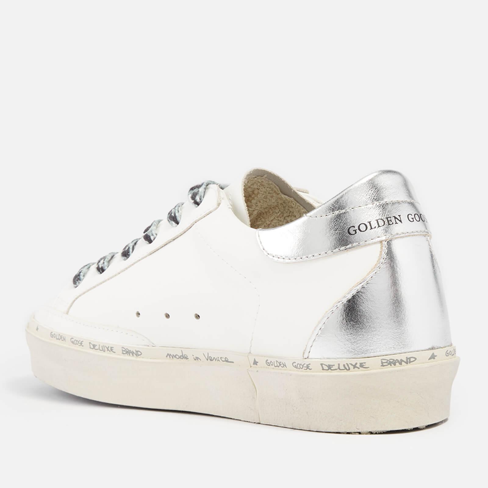 Golden Goose Hi-star Leather Platform Trainers in White | Lyst