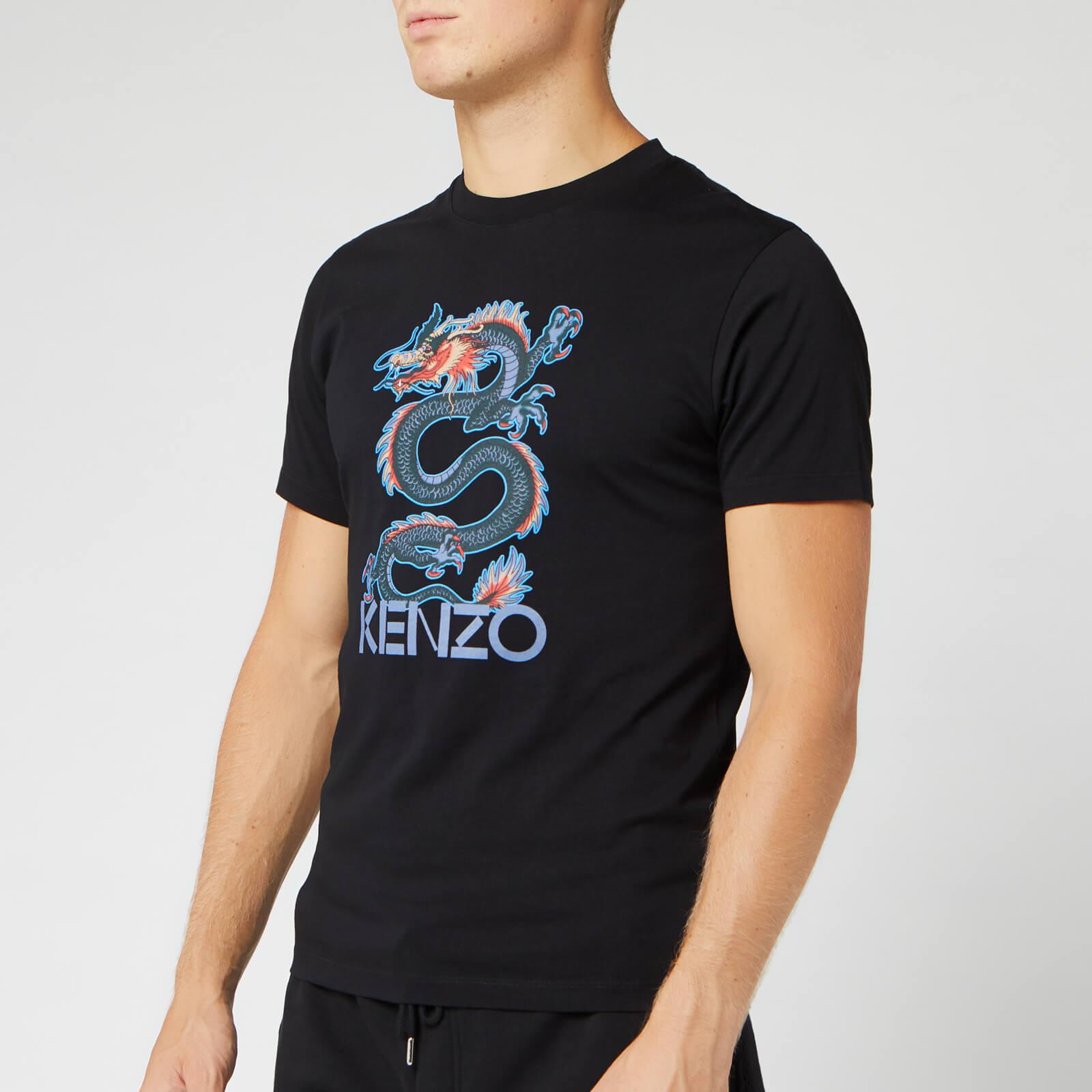KENZO Dragon Slim T-shirt in Black for Men | Lyst
