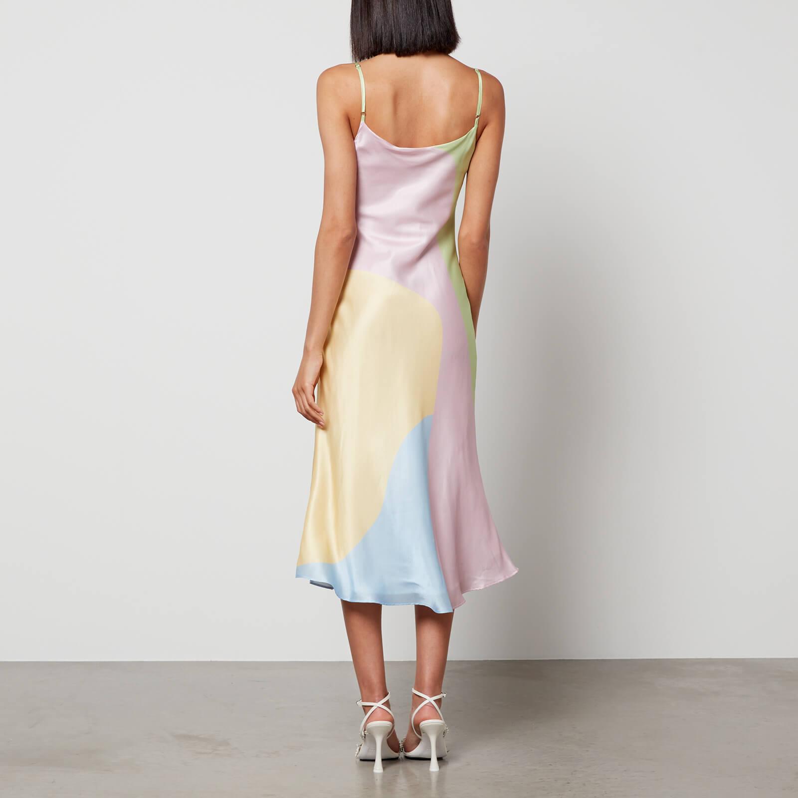 Olivia Rubin Satin Aubrey Midi Dress | Lyst