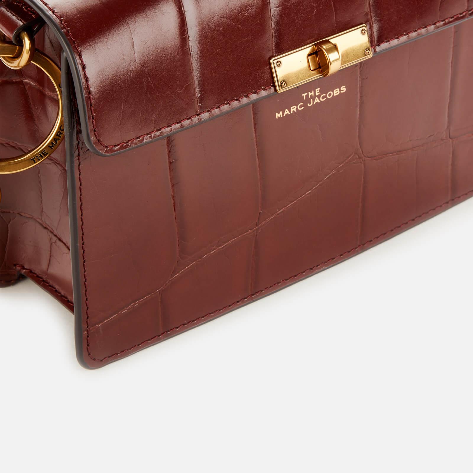 marc jacobs the downtown croc embossed leather shoulder bolsa