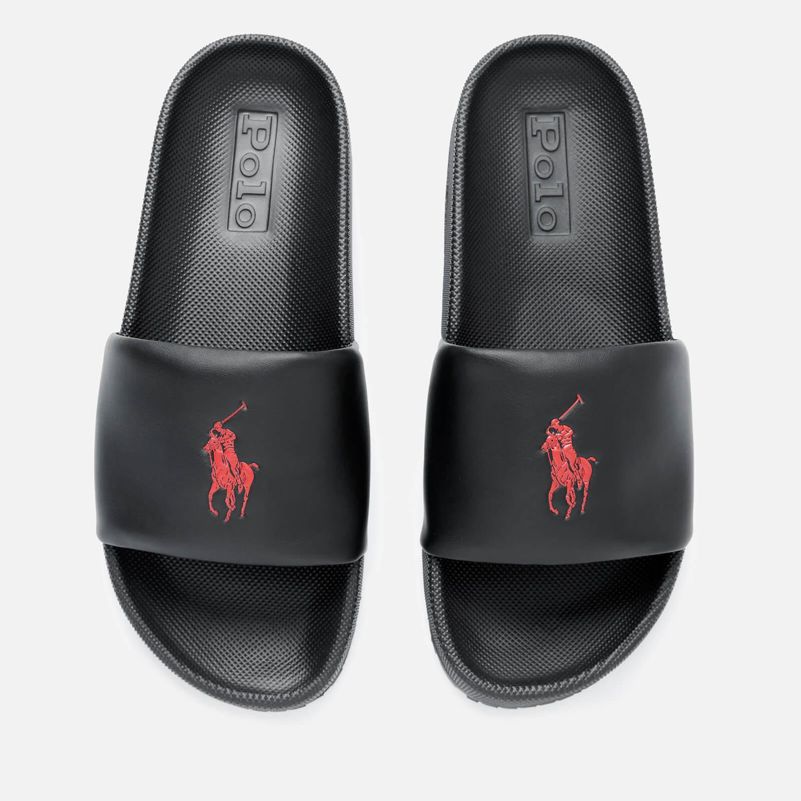 Polo Ralph Lauren Cayson Slide Sandals in Black/Red (Black) for Men - Lyst