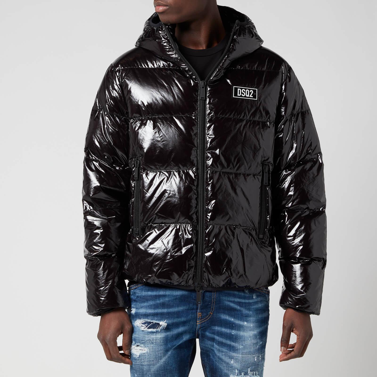 DSquared² Shiny Puffa Jacket in Black for Men | Lyst
