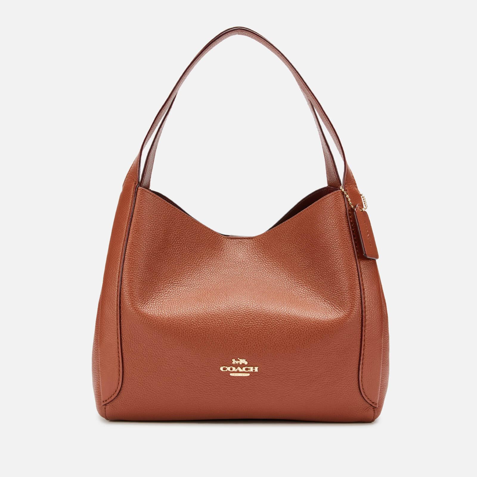 COACH Polished Pebble Leather Hadley Hobo Bag in Tan (Brown) Lyst