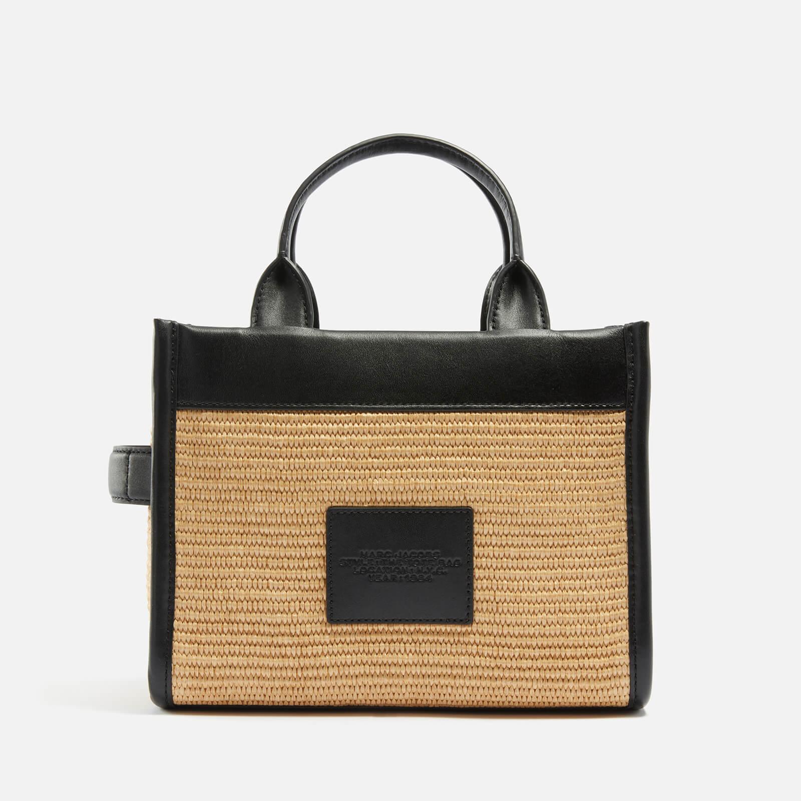Marc Jacobs The Small Straw And Leather Tote Bag in Metallic