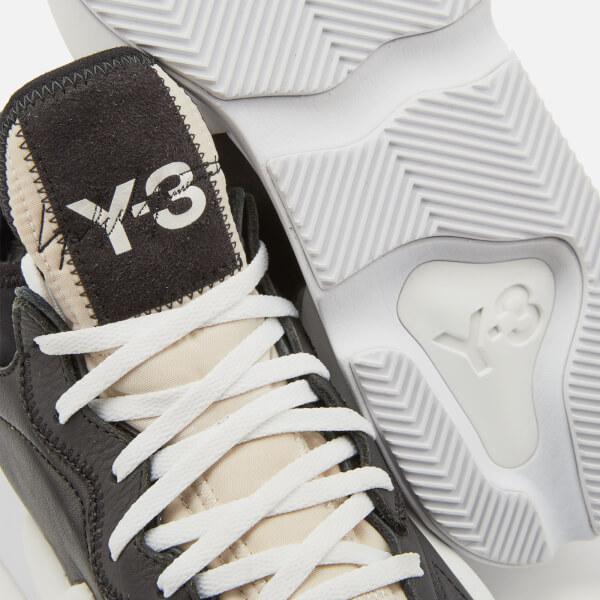 Y-3 Leather Y3 Men's Kaiwa Trainers in Black for Men - Lyst