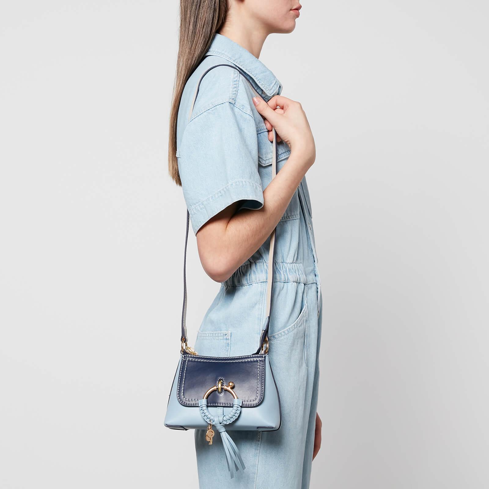 Joan Small Leather Crossbody Bag in Blue - See By Chloe