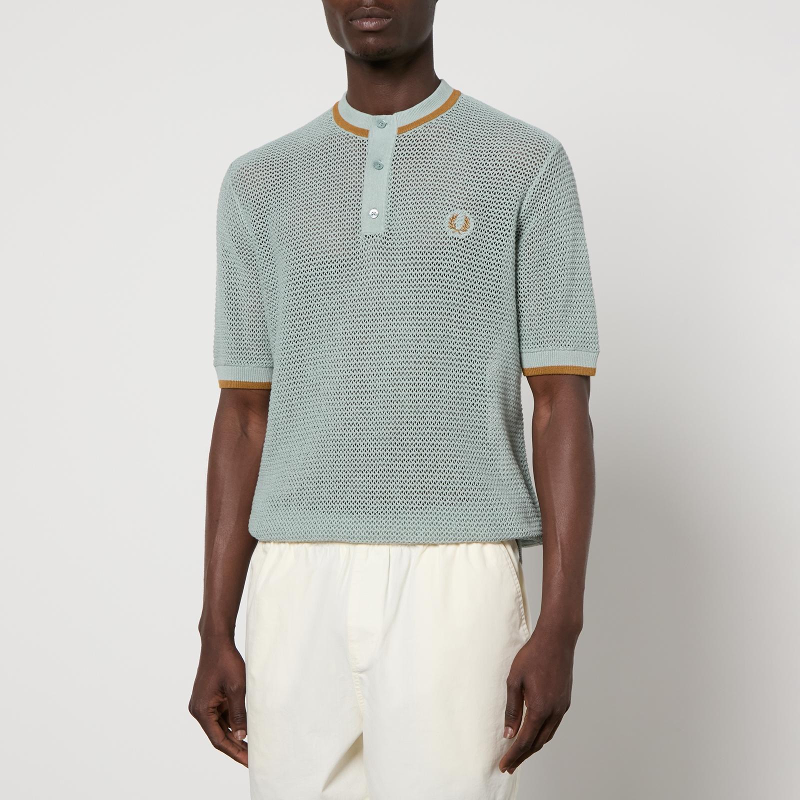 トップス FRED PERRY Textured Open-Knit Polo Shirt Textured Open-Knit Polo Shirt - Snow White | Women's