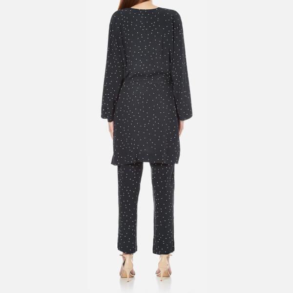 Ganni Women's Rosemont Crepe Dotted Kimono in Blue | Lyst Canada