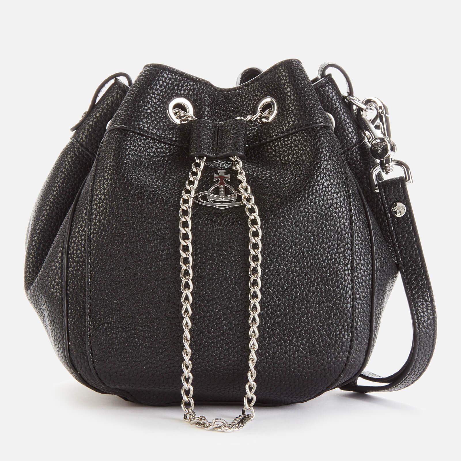 Vivienne Westwood Johanna Black Leather Bucket Bag - Lyst