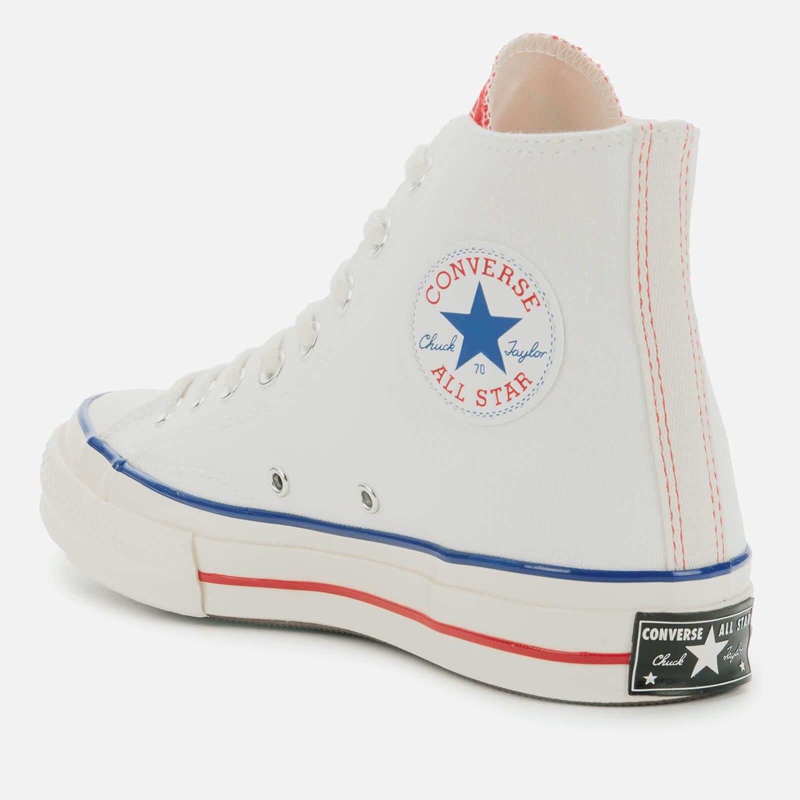 Converse Canvas Chuck 70 Twisted Tongue Hi-top Trainers in White/Red ...