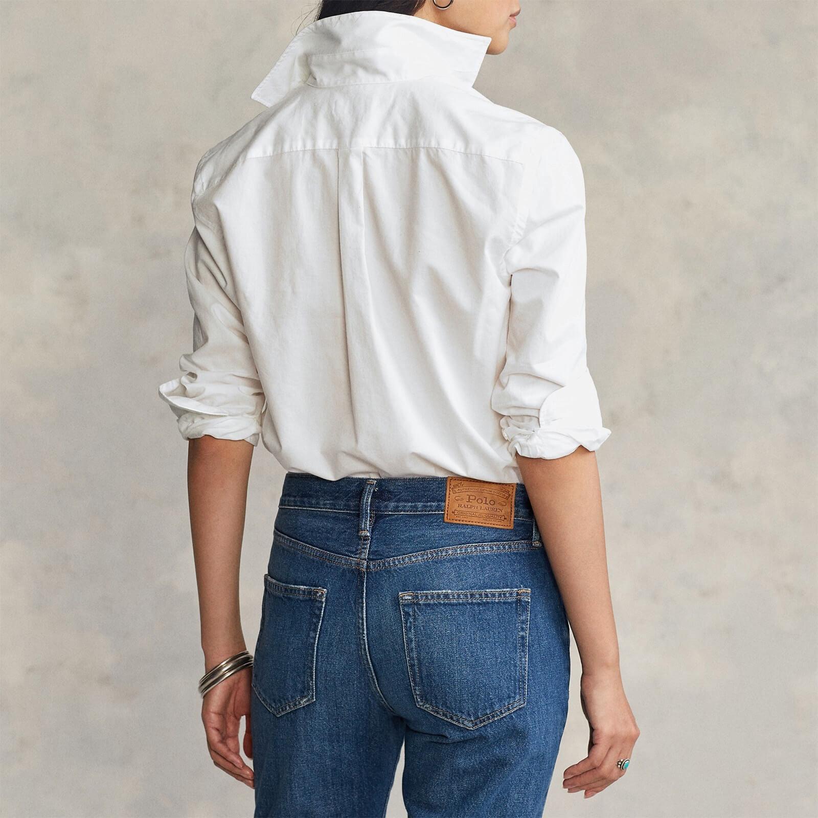 Polo Ralph Lauren Relaxed Logo-embroidered Cotton-poplin Shirt in White |  Lyst