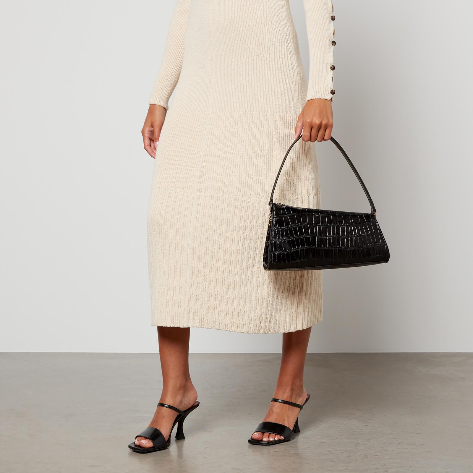 Little Liffner Slanted Croc Baguette Bag in Black Lyst Australia