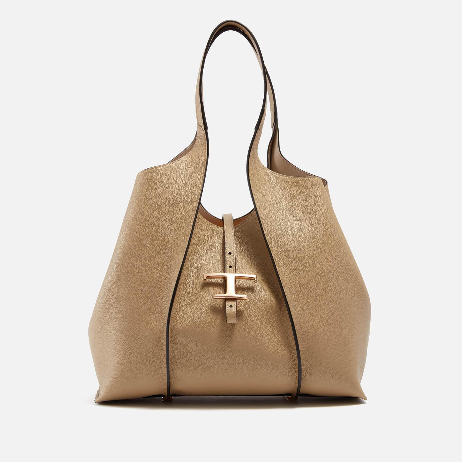 Tod's Timeless Logoembellished Leather Hobo Bag in Natural Lyst