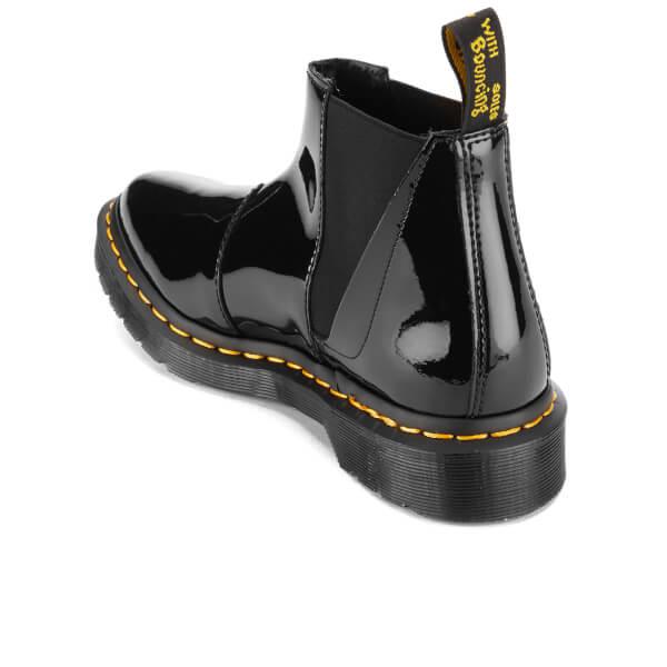 Dr. Martens Leather Women's Bianca Patent Lamper Low Zip Shaft Chelsea Boots  in Black | Lyst