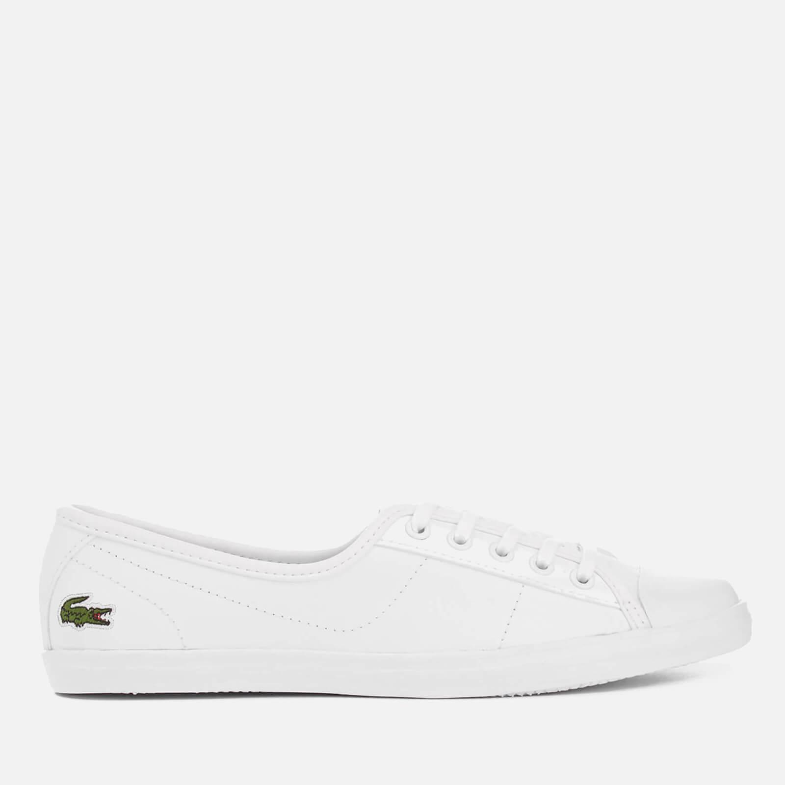 Lacoste Women's Ziane Leather Chunky Pumps in White | Lyst