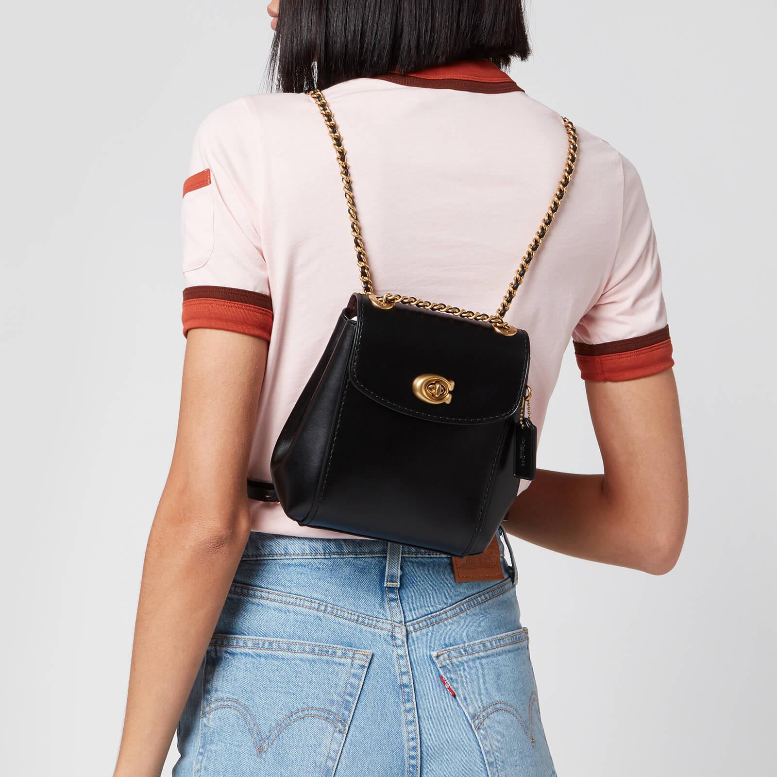 Coach leather parker convertible mini backpack top