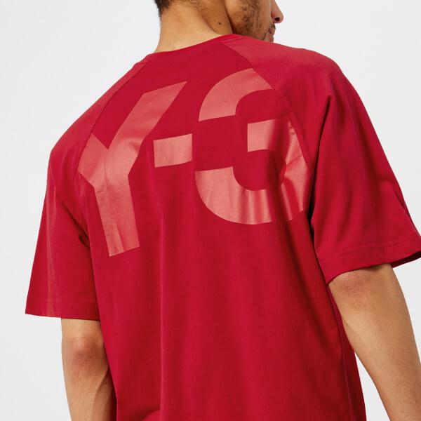 Y-3 Cotton Y3 Men's Cl Logo Back Short Sleeve Tshirt in Red for Men | Lyst