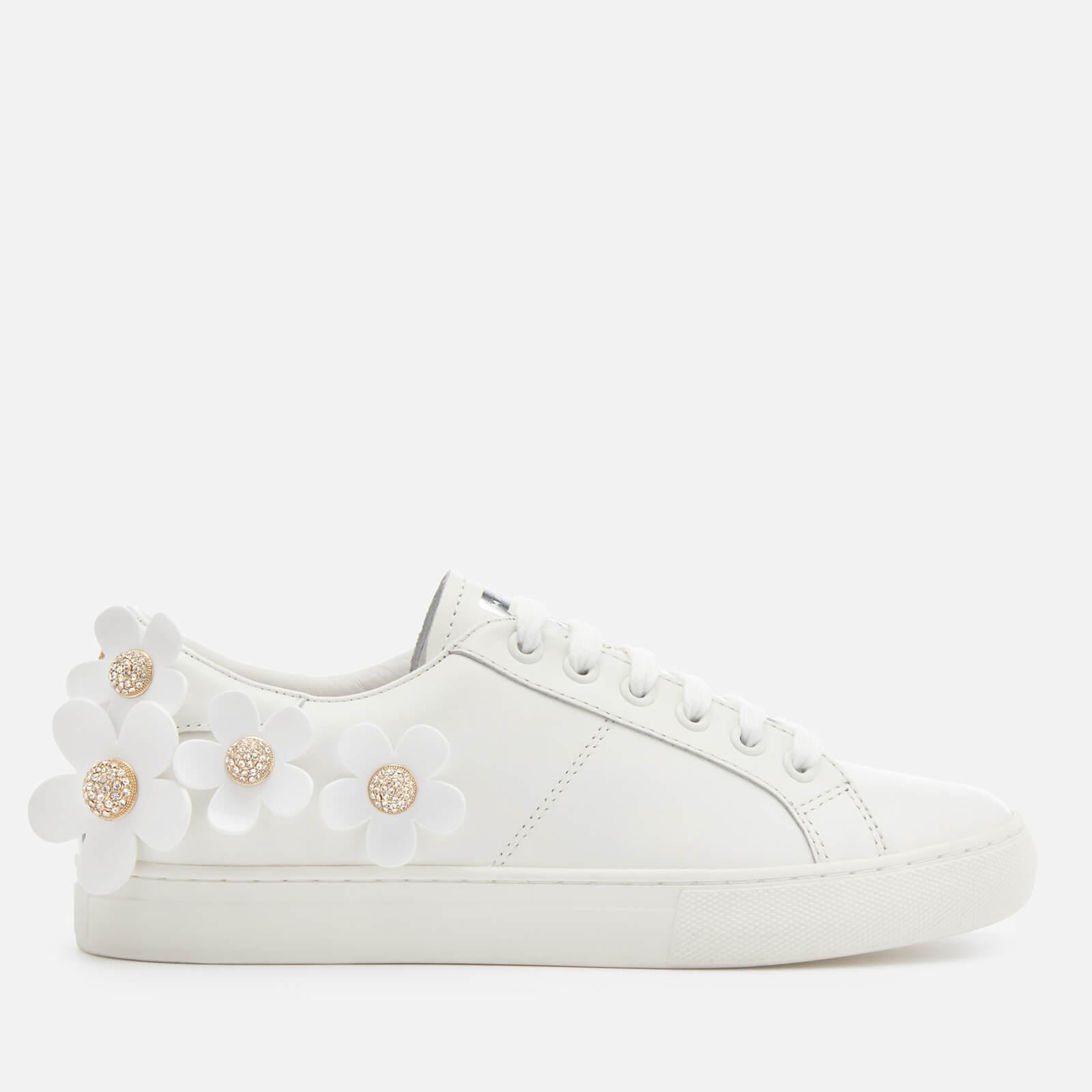 Marc Jacobs Daisy Embellished Leather Sneakers in White - Lyst
