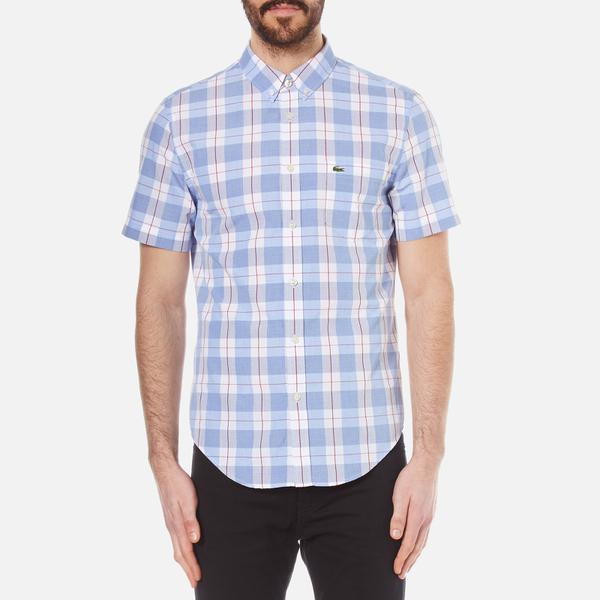 lacoste short sleeve check shirt