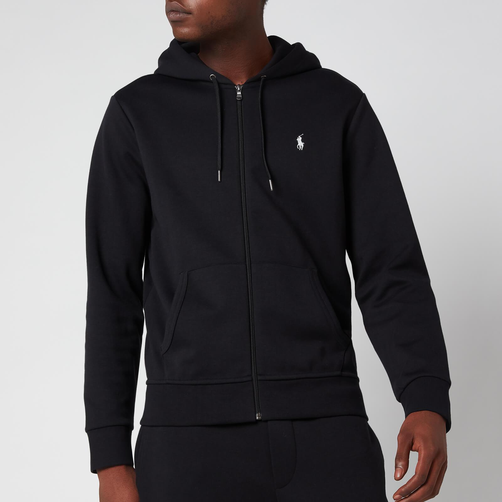 Polo Ralph Lauren Double Knitted Zip-through Hoodie in Black for Men | Lyst