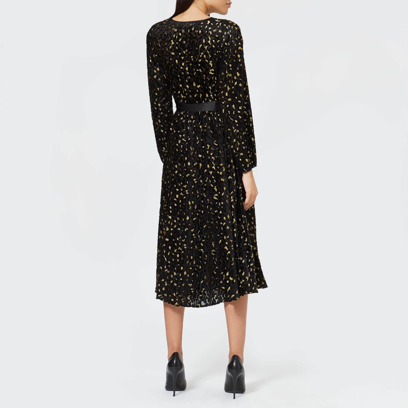 animal devore wrap dress