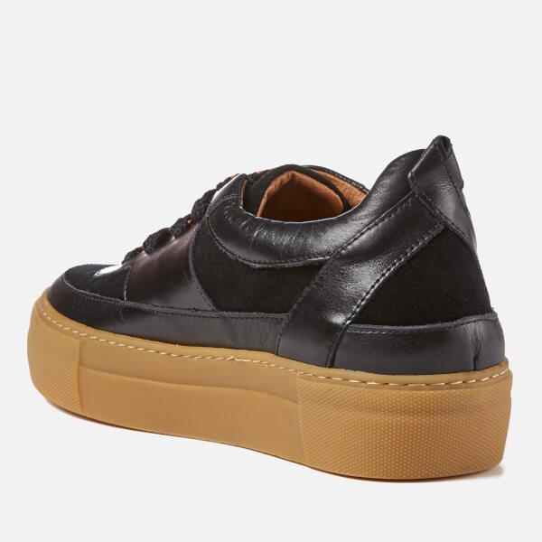 Ganni Leather Women's Corinne Trainers in Black - Lyst