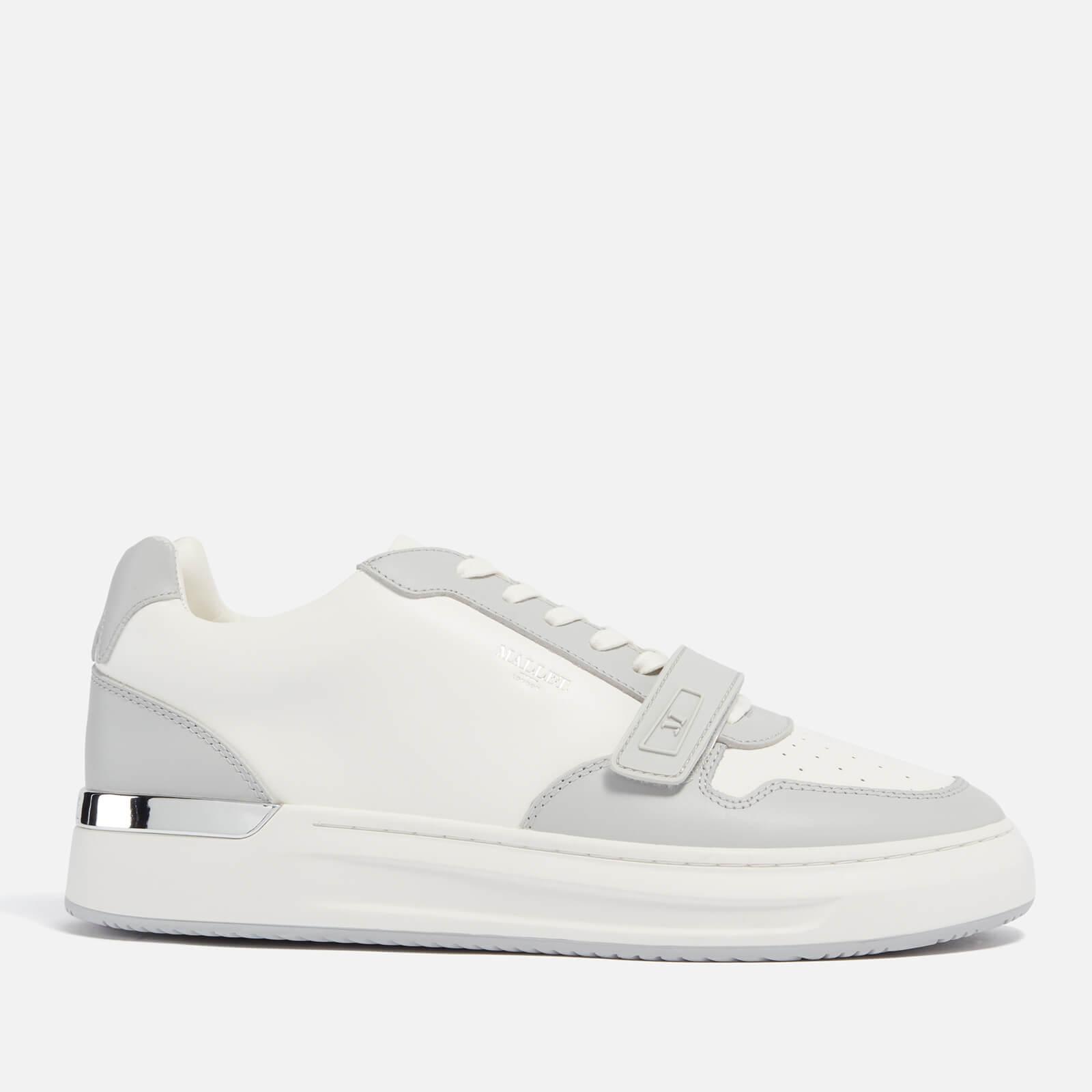 Mallet Hoxton Wing Leather Cupsole Trainers in Grey (White) for Men | Lyst