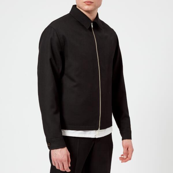 Lemaire Men s Wool Gabardine Short Blouson Jacket in Black for Men Lyst