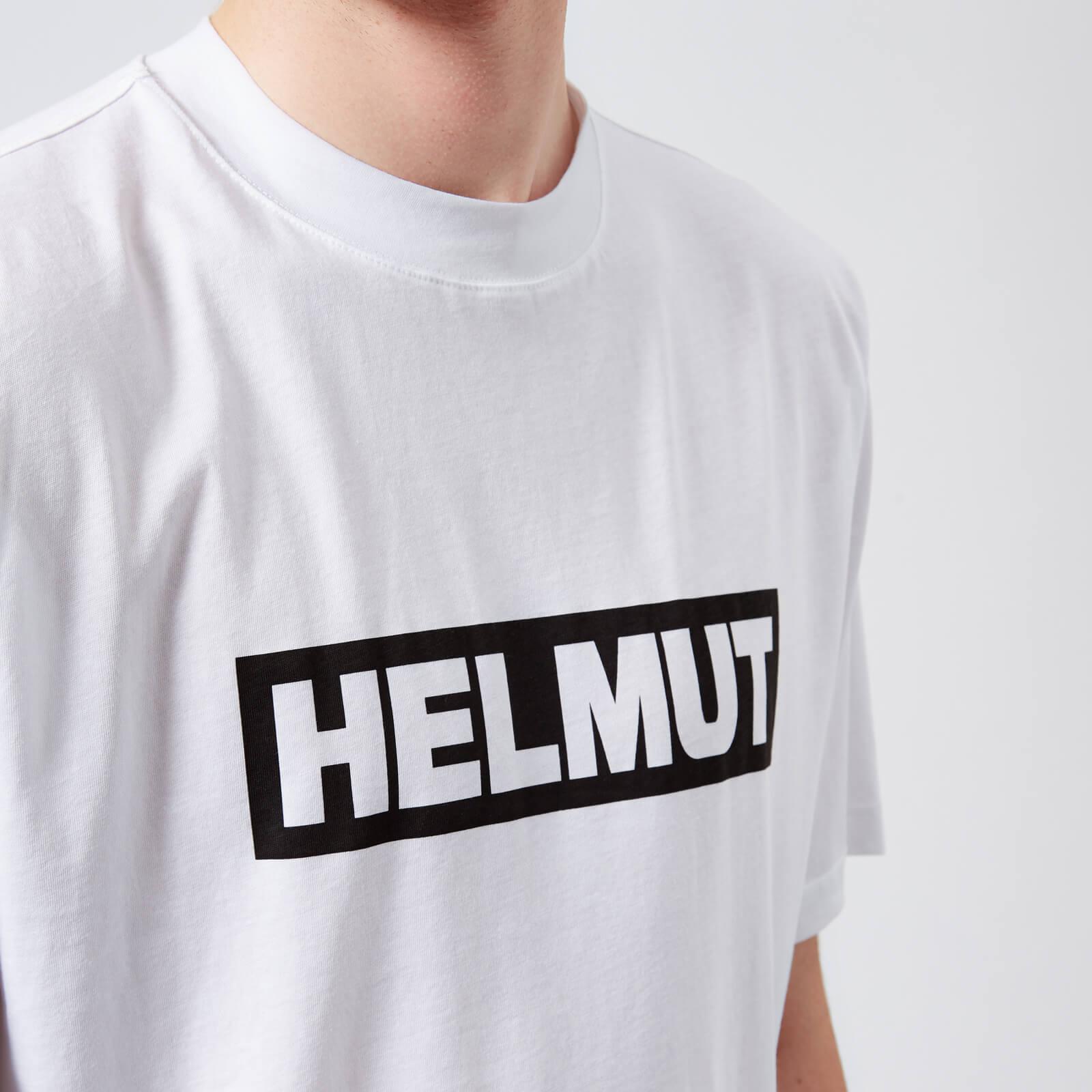 Helmut Lang Cotton Helmut Box Logo T-shirt in White for Men - Lyst