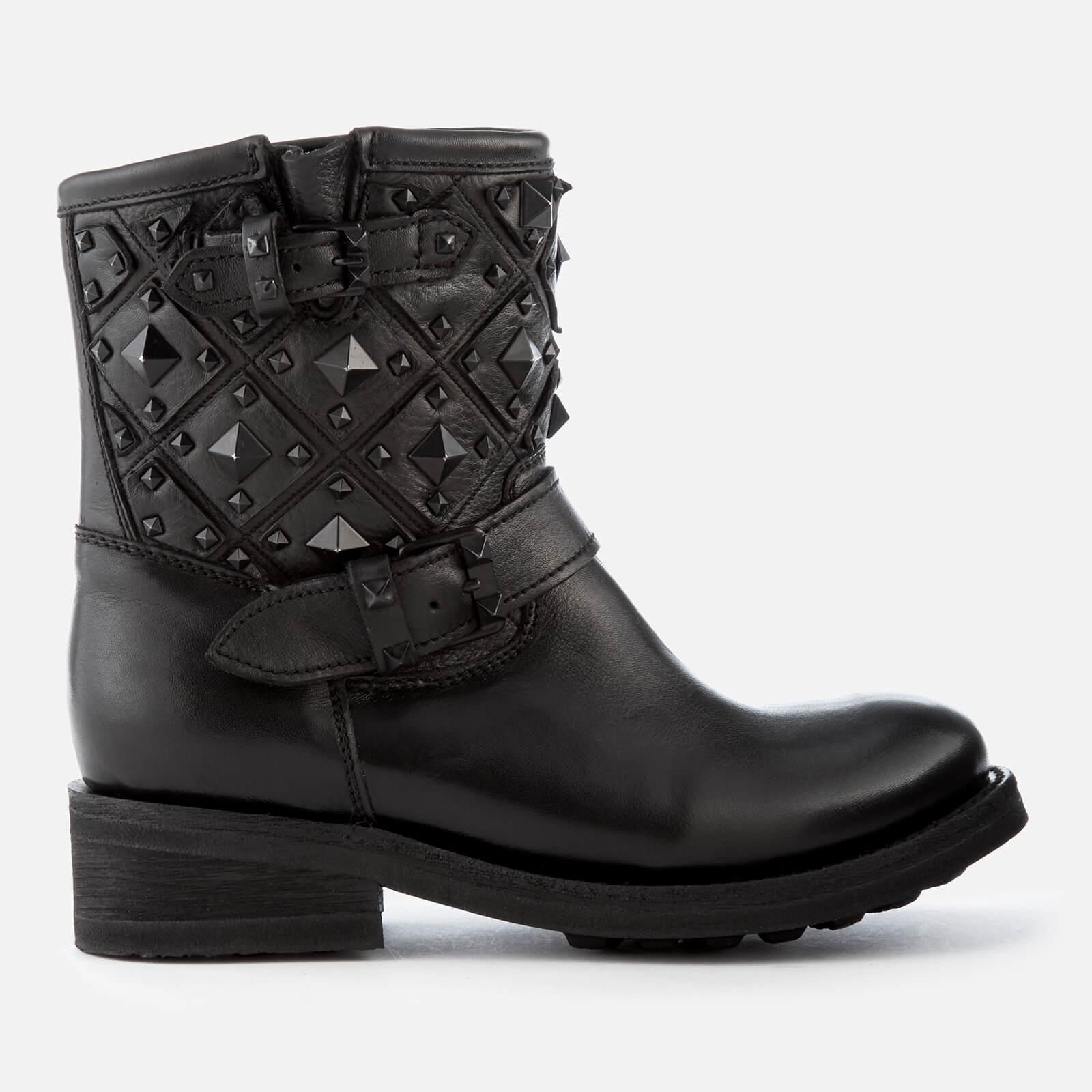 studded biker boots