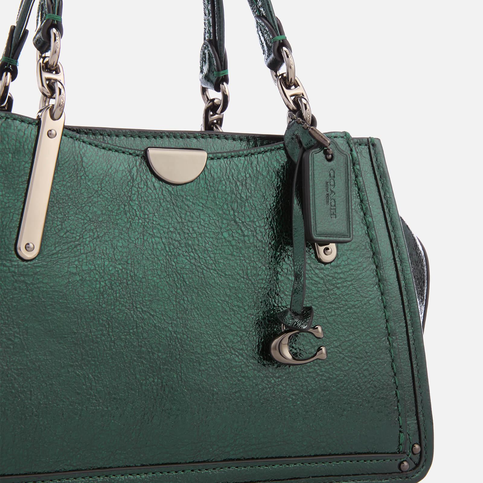 metallic green coach bag