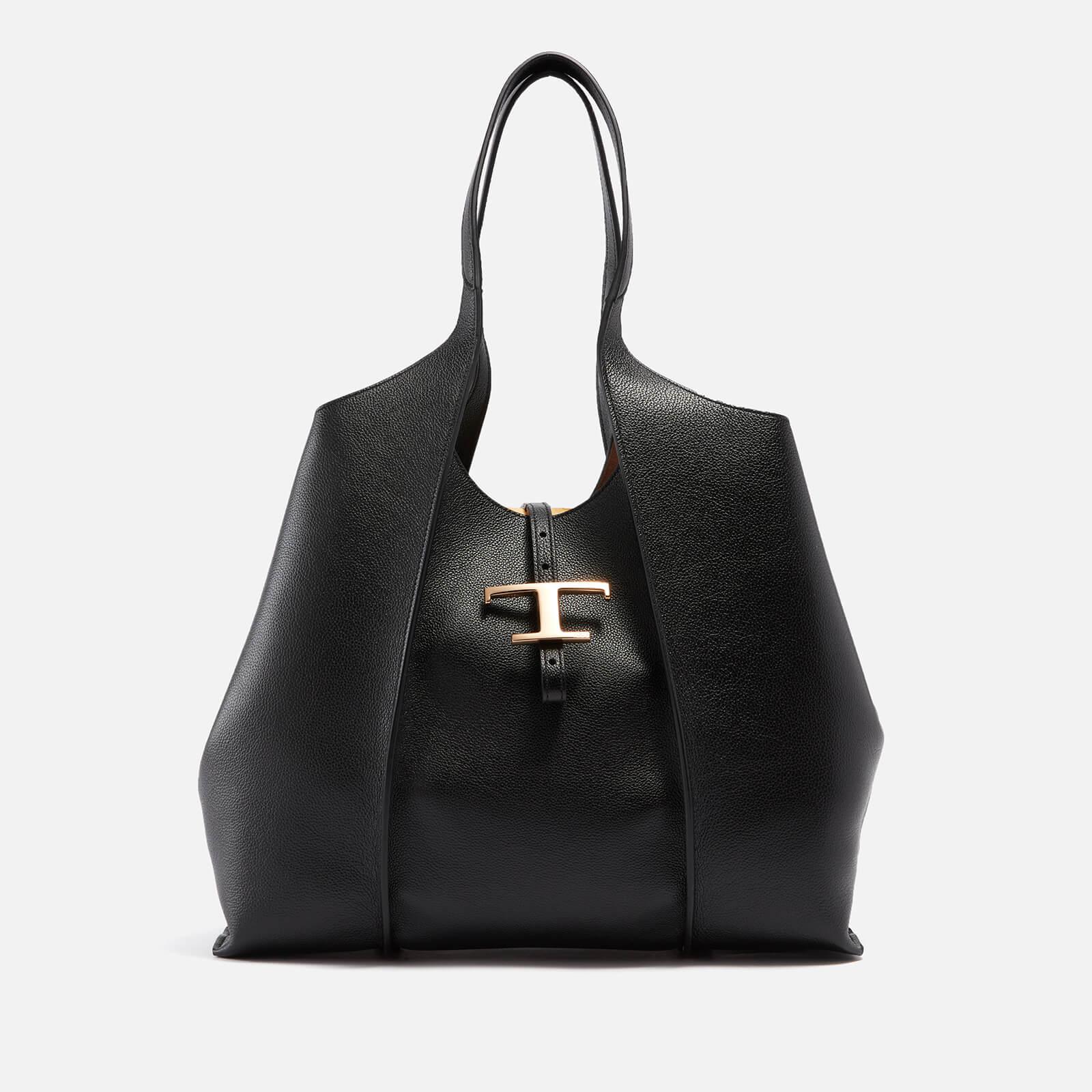Tod's Timeless Logoembellished Leather Hobo Bag in Black Lyst