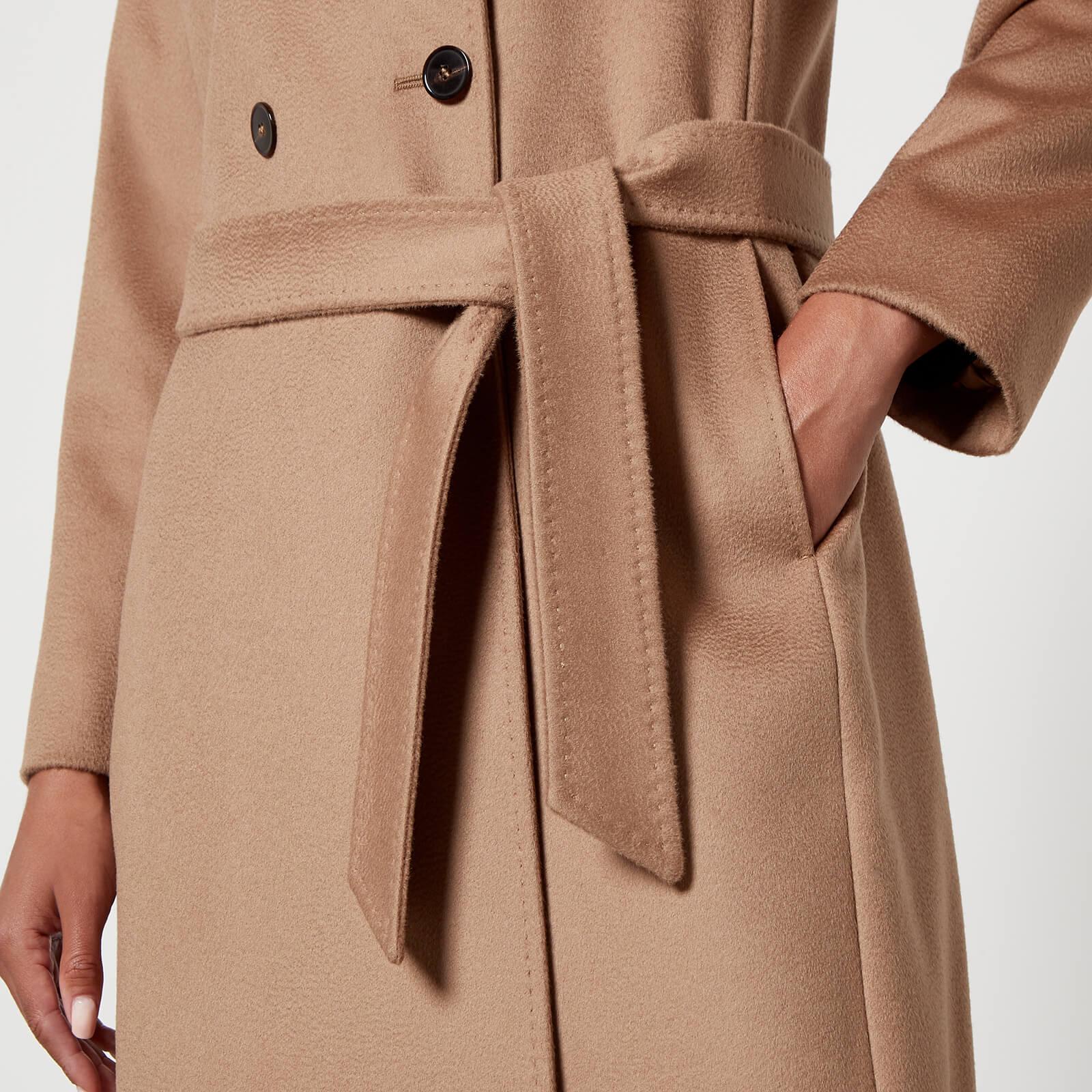 Max Mara Studio Bcollag Virgin Wool Coat in Black | Lyst