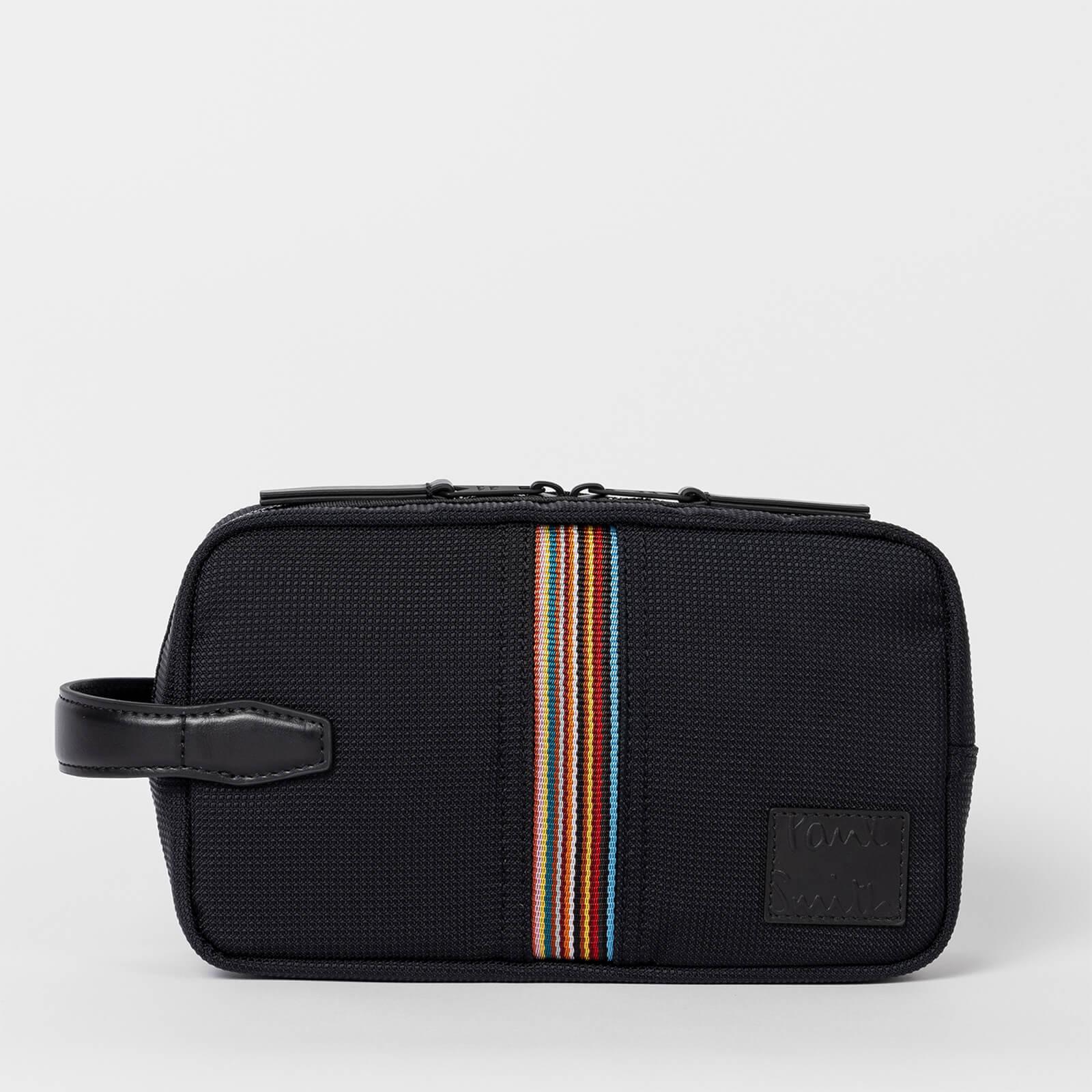 Paul Smith Stripe Logo-patched Mesh Wash Bag in Black for Men | Lyst