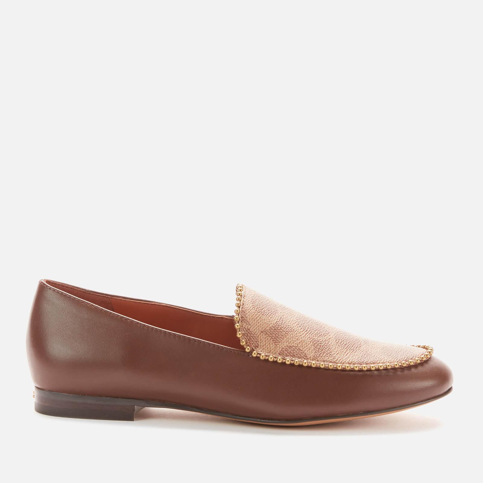 COACH Leather Harper Beadchain Signature Print Loafers in Tan (Brown) Lyst