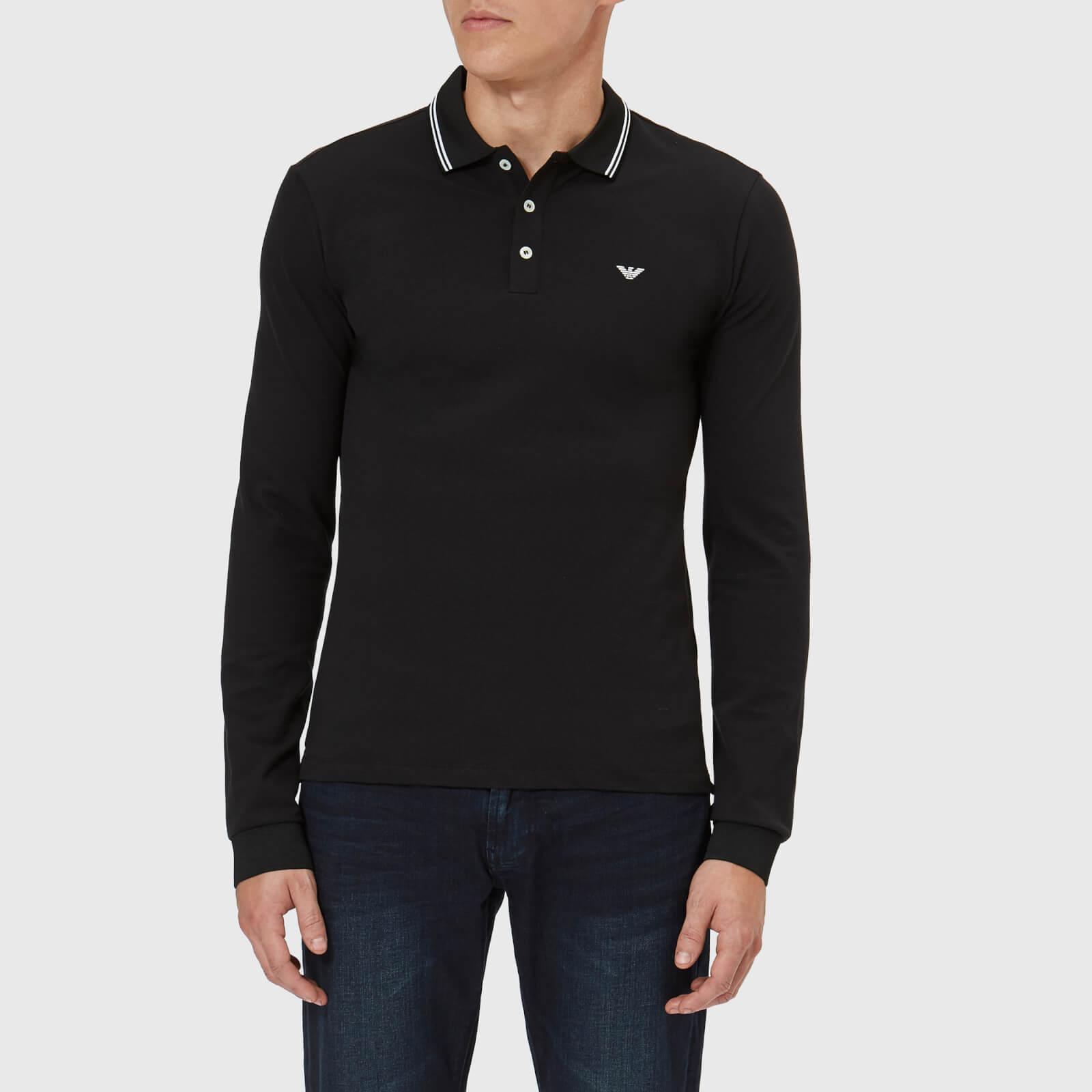 long sleeve armani polo shirt