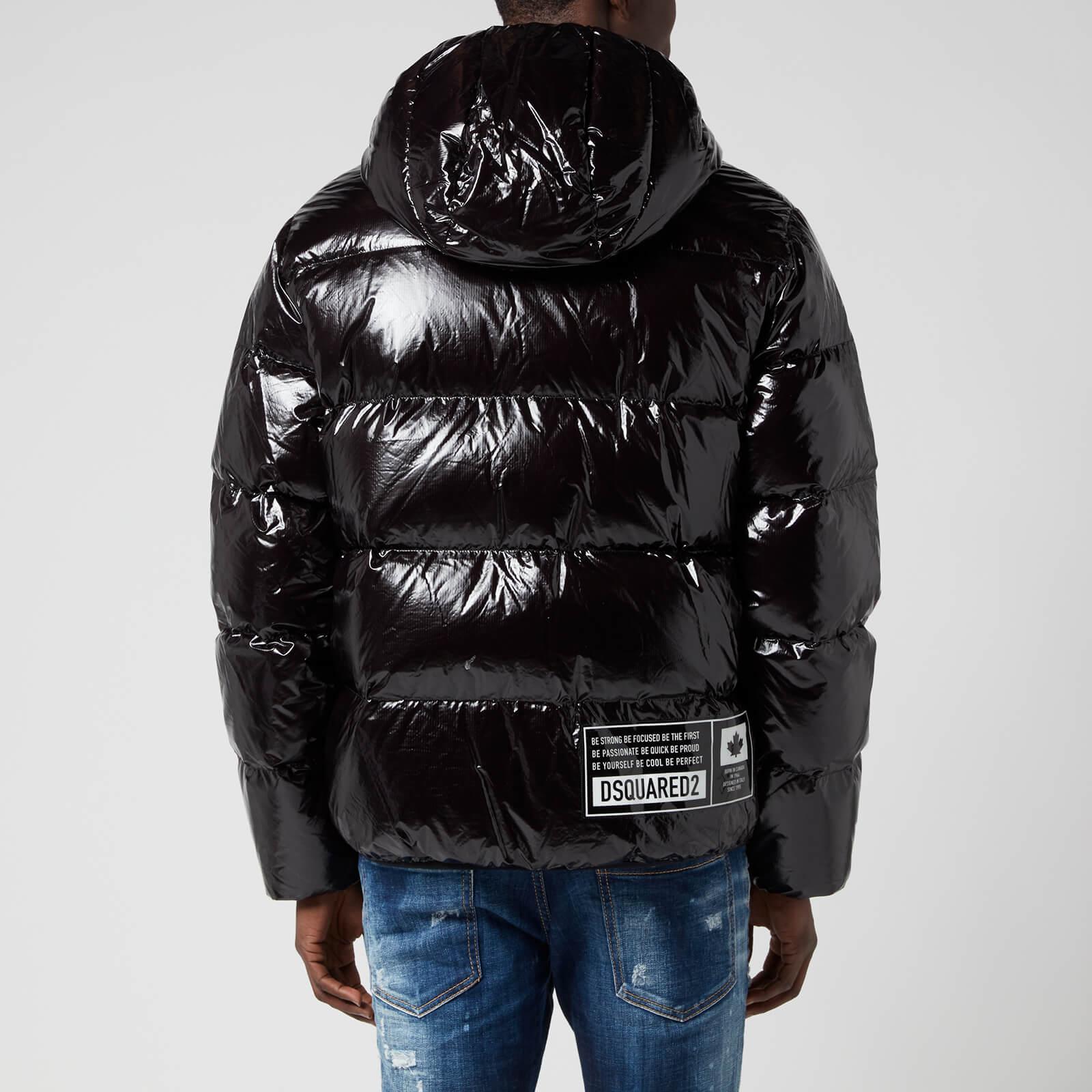 DSquared² Shiny Puffa Jacket in Black for Men | Lyst