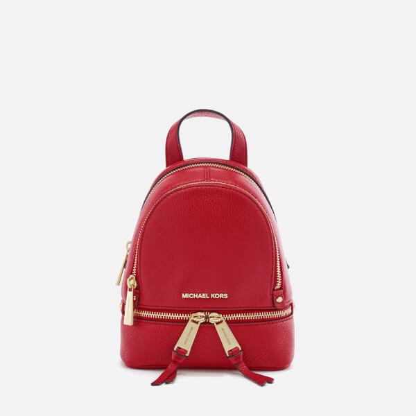 michael kors red mini backpack