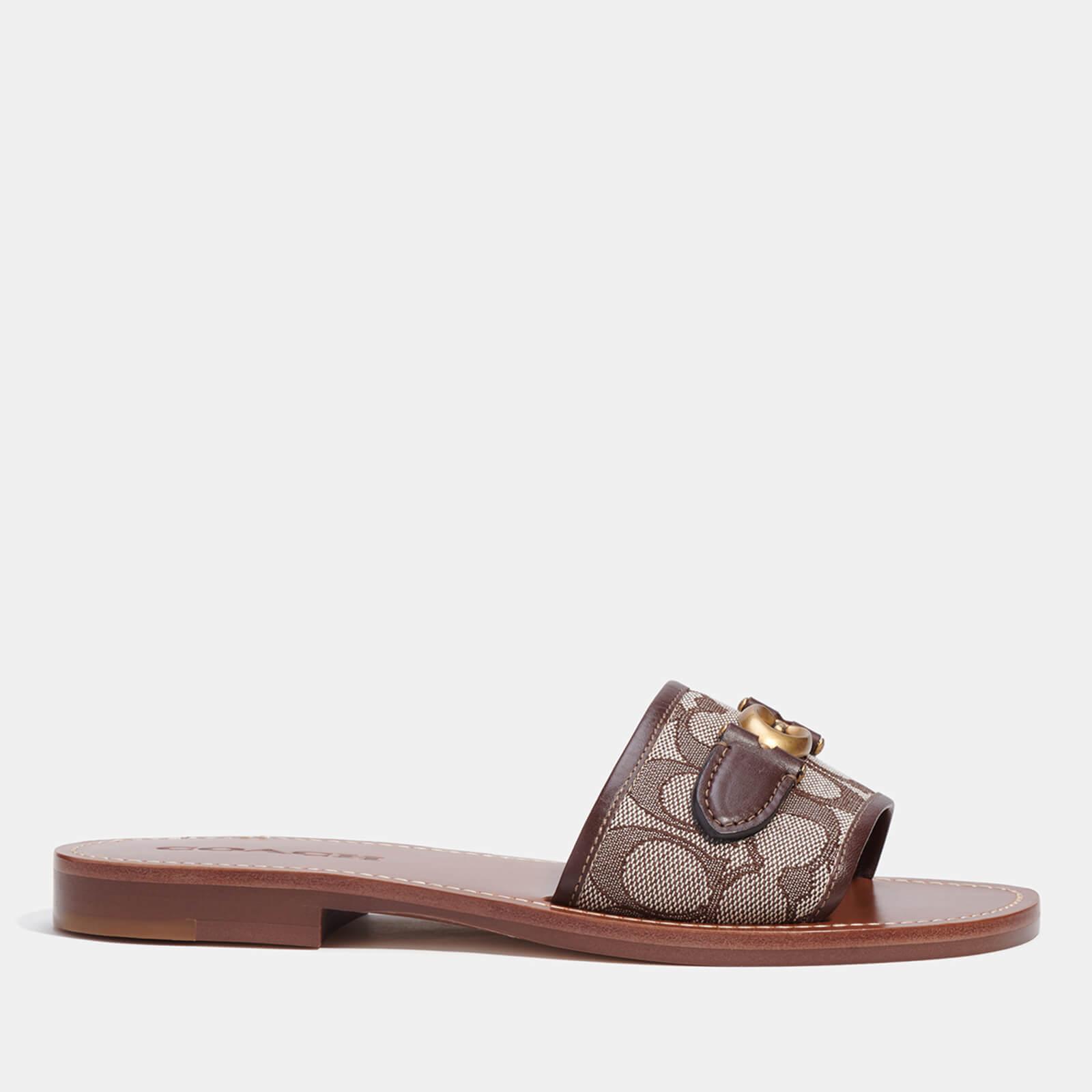 COACH Ina Jacquard Sandal in Brown | Lyst