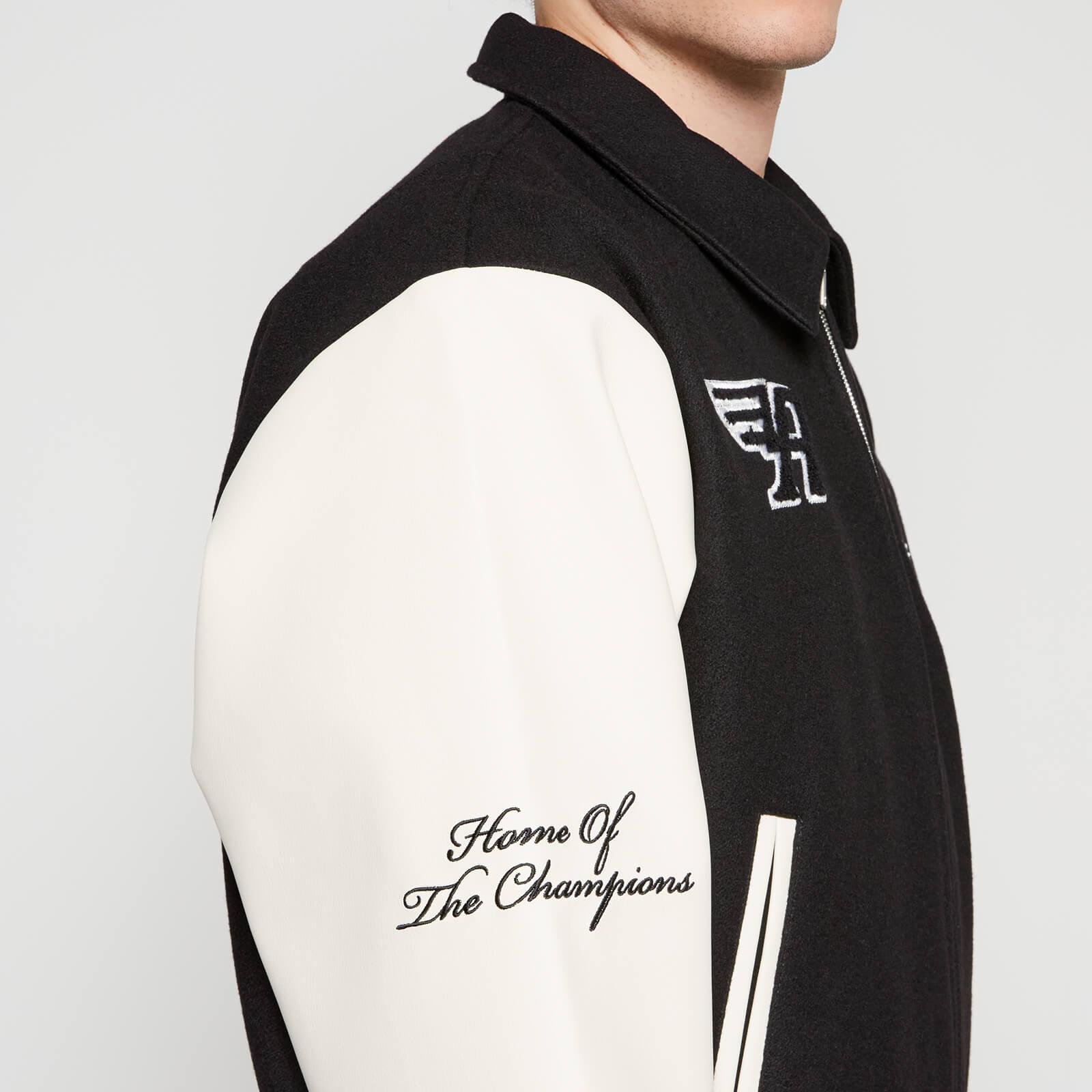 Black and White Louis V & Fragment Varsity Jacket - HJacket